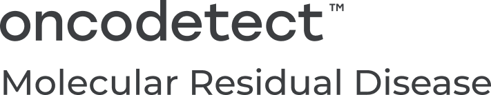 Oncodetect molecular residual disease logo in black and white.